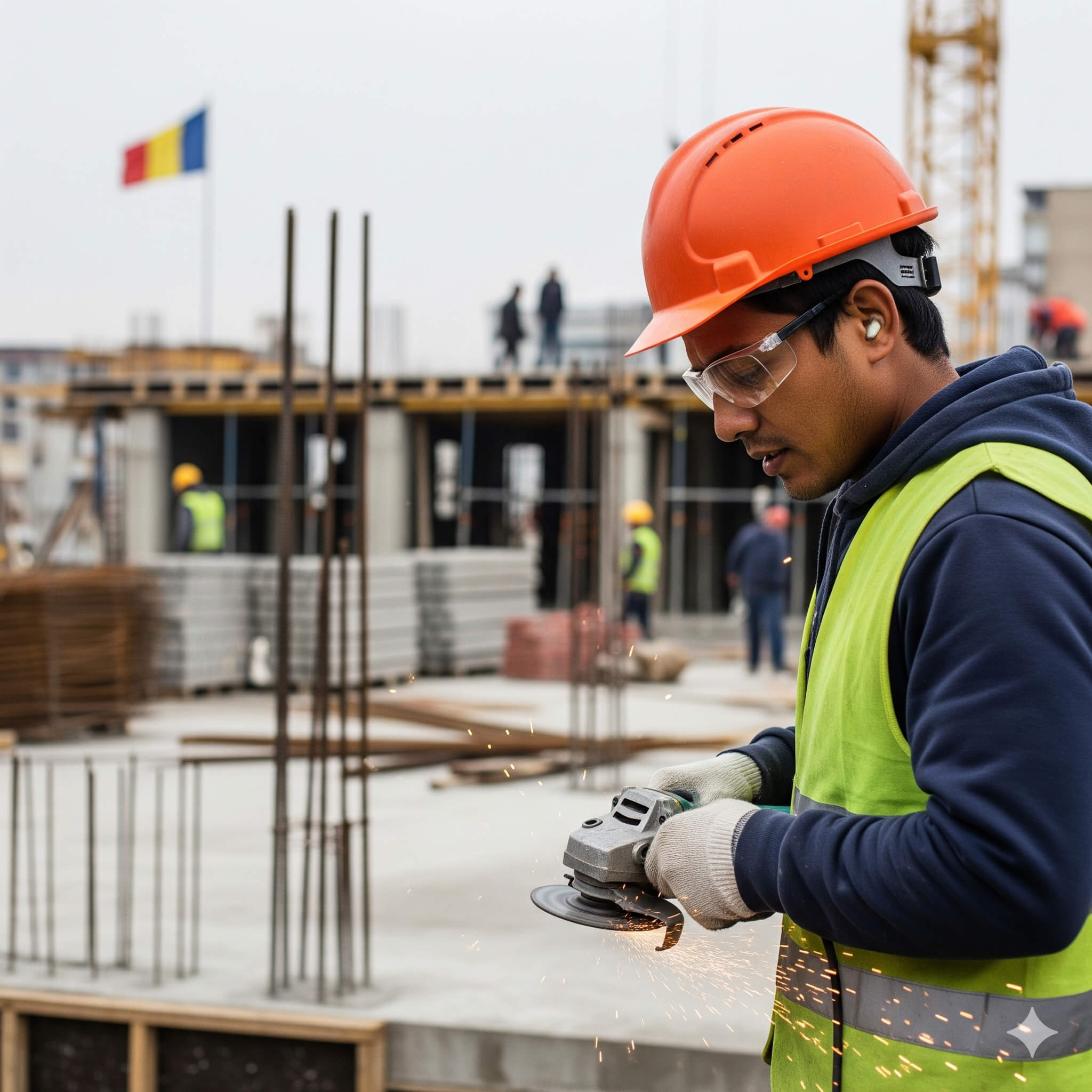 Nepalese workers in Romanian industries